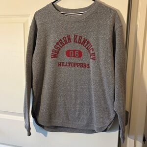 League Gray Western Kentucky Hilltoppers Crewneck Sweater